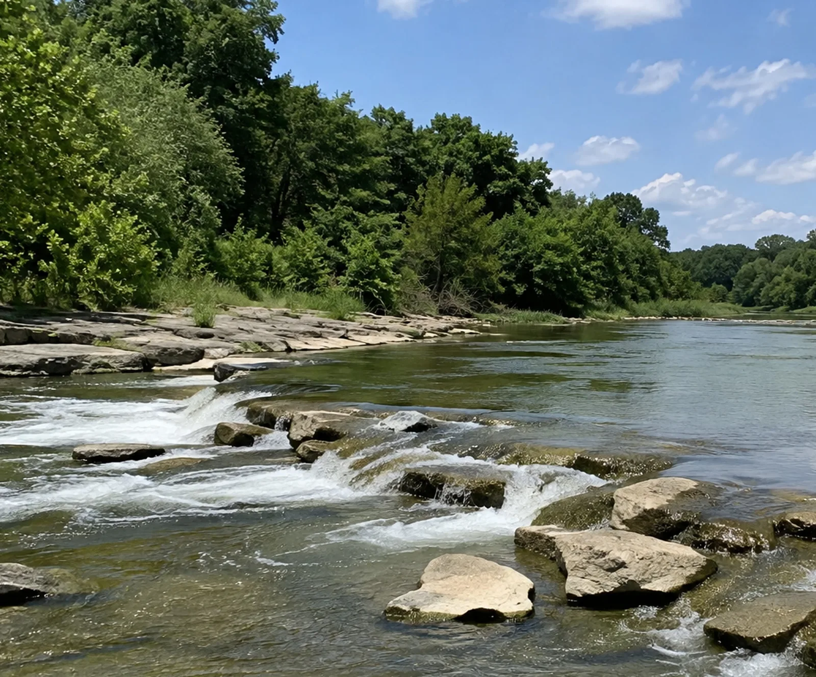 The San Gabriel River.