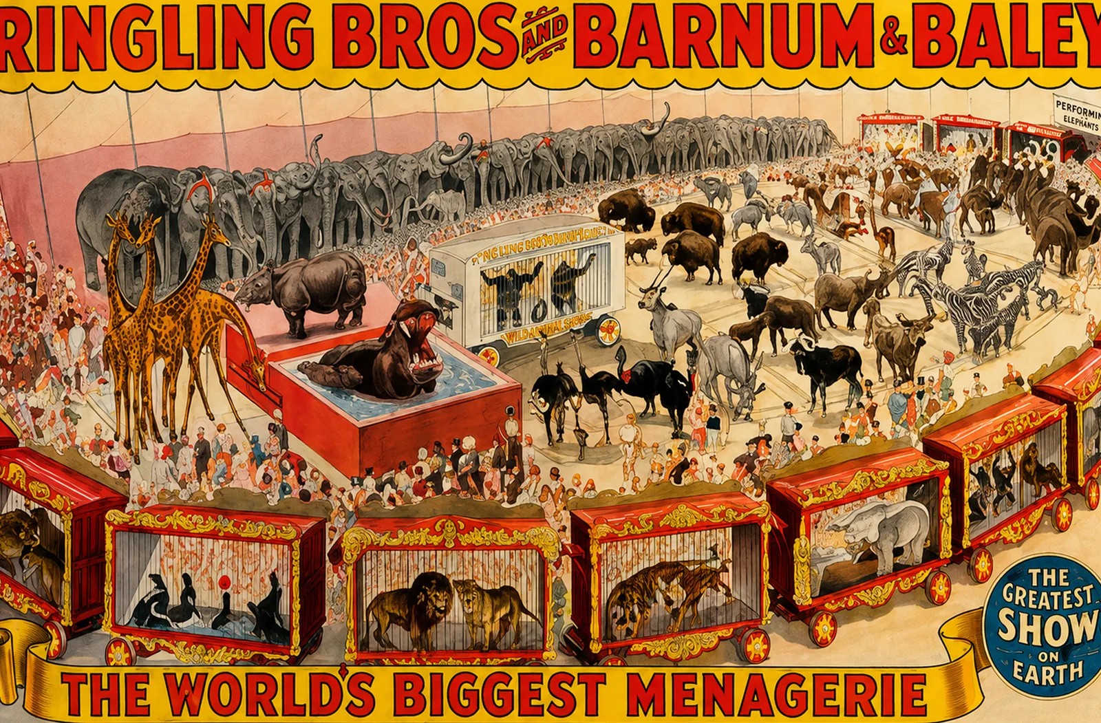 Ringling Bros. and Barnum & Bailey circus poster.