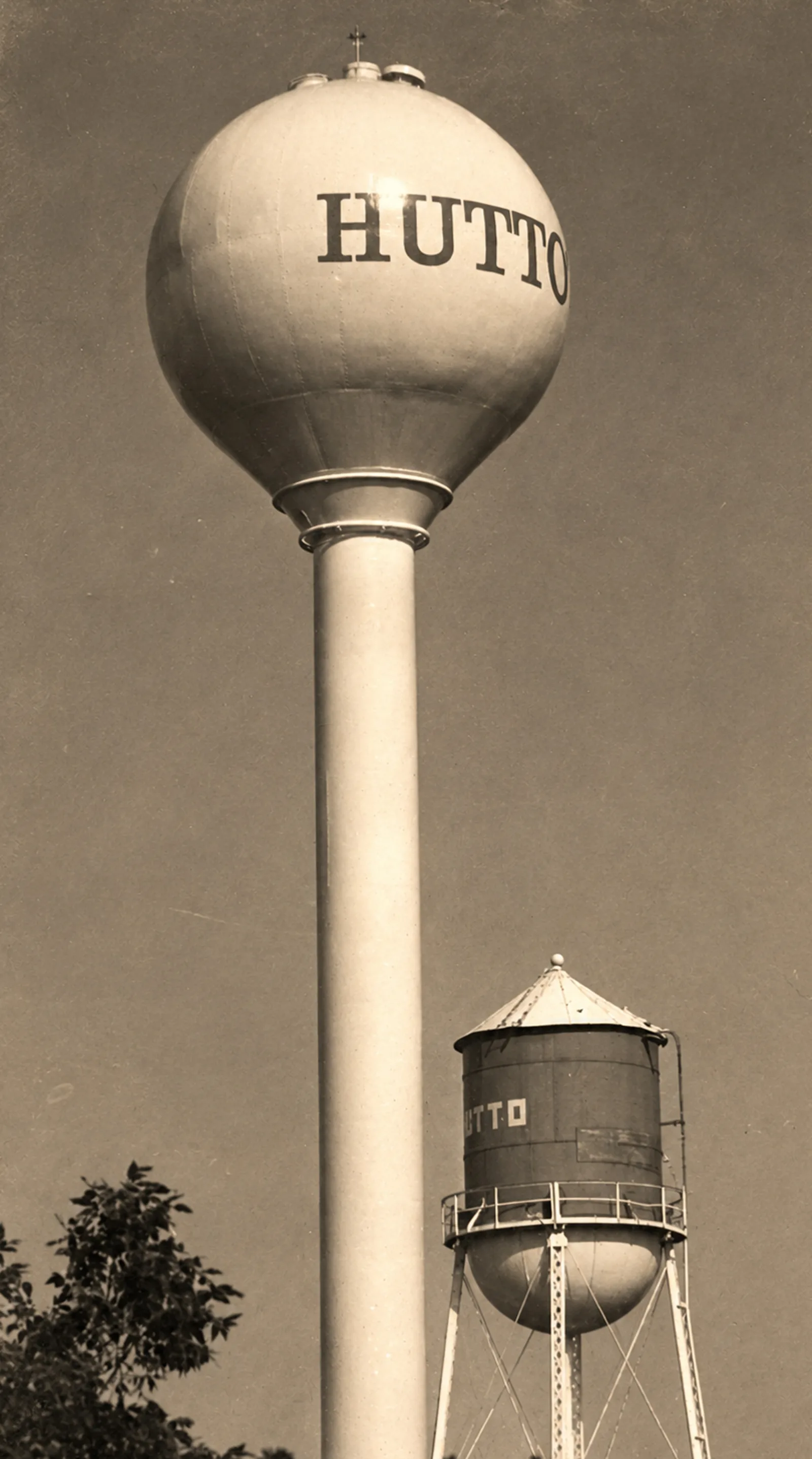 Hutto water towers.