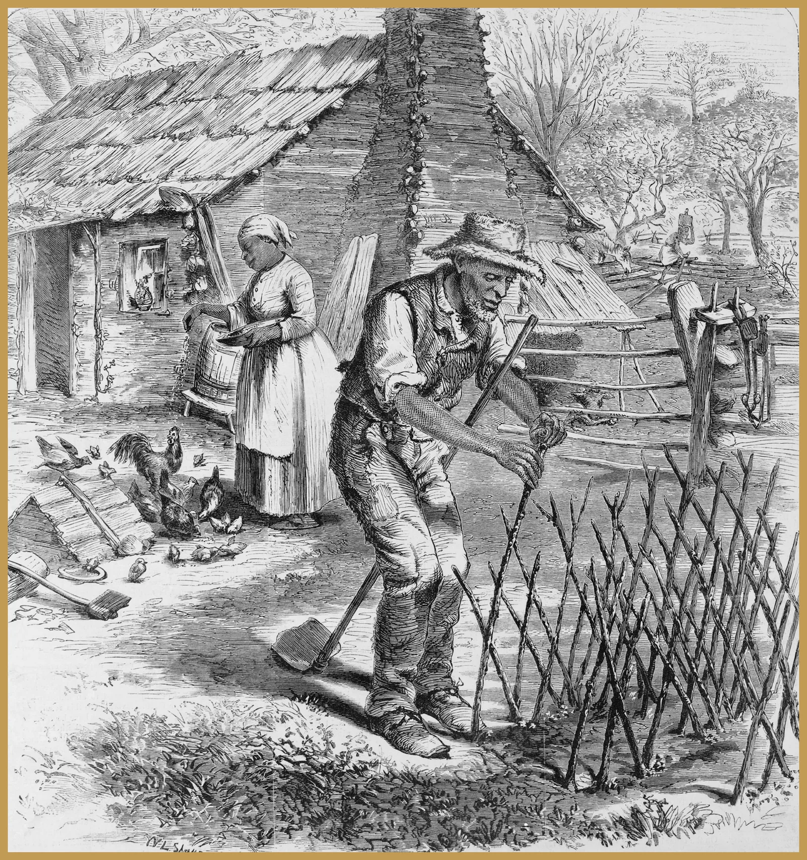 Representative period engraving, not a likeness. A Spring Scene near Richmond, Virginia. Harper’s Weekly, May 21, 1870.